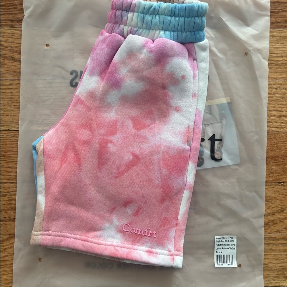 Comfort Tie-Dye Kids' Shorts - Pink & Blue